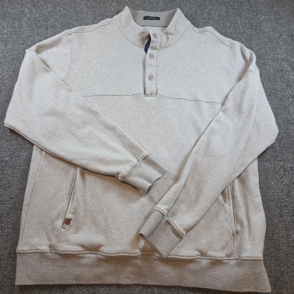 Turtleson Men's XL Quarter Zip Pullover Long Sleeve Gray Warwick Hills Golf